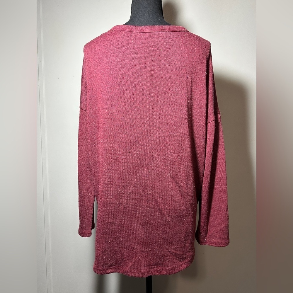 ODDY Colorblock Long Sleeve Top with small knot Size 1X - Picture 4 of 7
